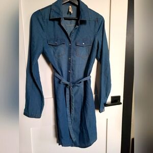 Denim shirt dress
